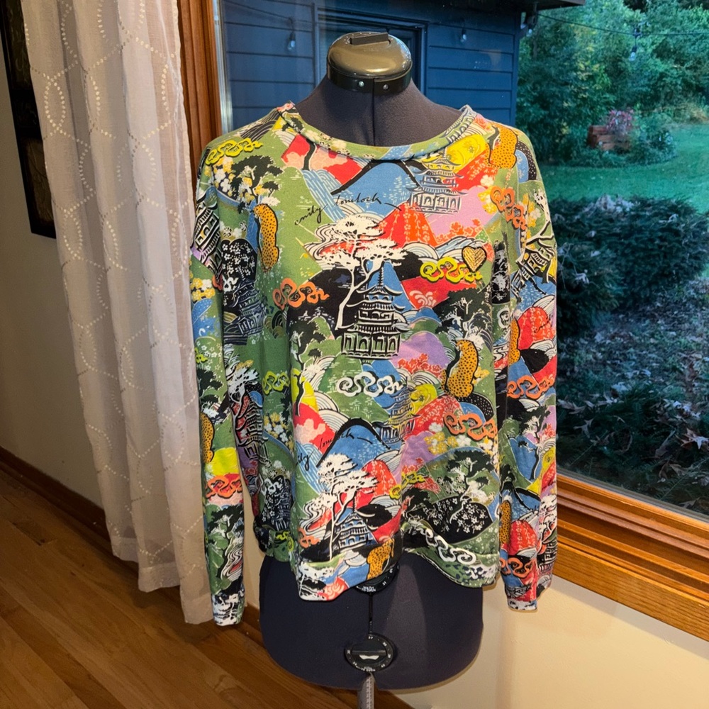 Emily Lovelock Multicolor Graphic Top